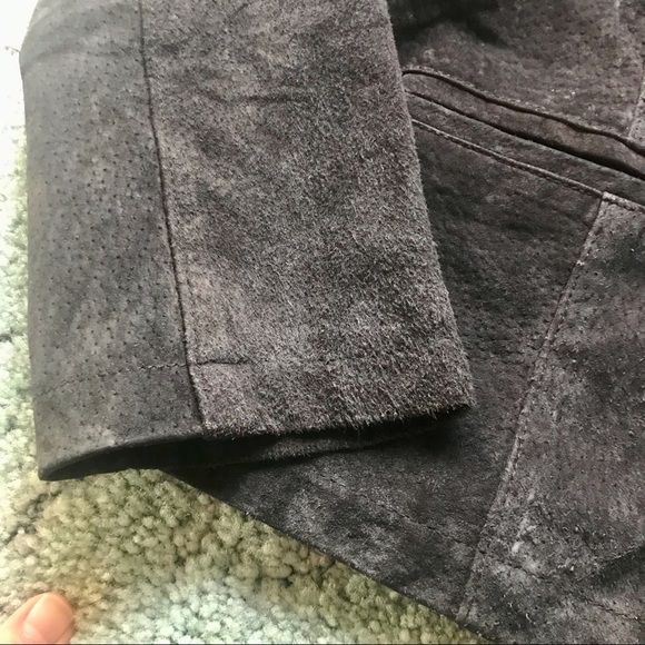 COOLWEAR Leather Jacket, Brown Leather Jacket, Bomber Jacket, Zip Up, Large - Picture 10 of 16